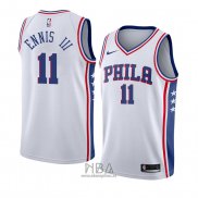 Camiseta Philadelphia 76ers James Ennis III NO 11 Association 2018 Blanco