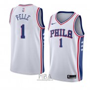 Camiseta Philadelphia 76ers Norvel Pelle NO 1 Association 2017-18 Blanco