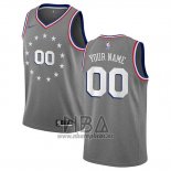 Camiseta Philadelphia 76ers Personalizada Ciudad 2019-20 Gris