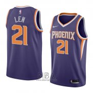 Camiseta Phoenix Suns Alex Len NO 21 Icon 2018 Violeta