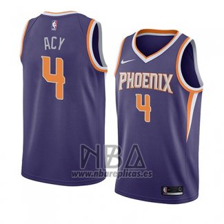 Camiseta Phoenix Suns Quincy Acy NO 4 Icon 2018 Violeta