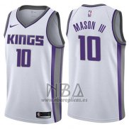 Camiseta Sacramento Kings Frank Mason Iii NO 10 Association 2017-18 Blanco