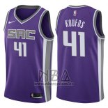 Camiseta Sacramento Kings Kosta Koufos NO 41 Icon 2017-18 Violeta