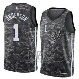 Camiseta San Antonio Spurs Kyle Anderson NO 1 Ciudad 2018 Gris