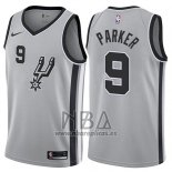 Camiseta San Antonio Spurs Tony Parker NO 9 2017-18 Gris