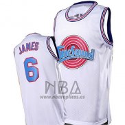 Camiseta Tune Squad Lebron James NO 6 Blanco