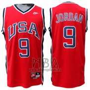 Camiseta USA 1984 Michael Jordan NO 9 Rojo