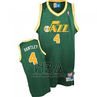 Camiseta Utah Jazz Adrian Dantley NO 4 Retro Verde