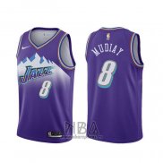 Camiseta Utah Jazz Emmanuel Mudiay Classic NO 8 Edition 2019-20 Violeta