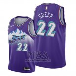 Camiseta Utah Jazz Jeff Green NO 22 Hardwood Classics 2019-20 Violeta