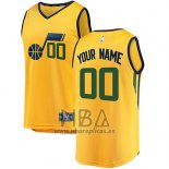 Camiseta Utah Jazz Personalizada 2017-18 Amarillo