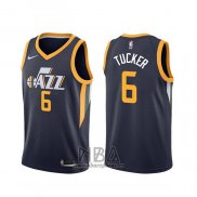 Camiseta Utah Jazz Rayjon Tucker NO 6 Icon Edition Azul