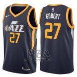 Camiseta Utah Jazz Rudy Gobert NO 27 Icon Apagado 2017-18 Azul