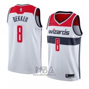 Camiseta Washington Wizards Sam Dekker NO 8 Association 2018 Blanco