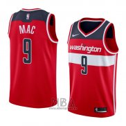 Camiseta Washington Wizards Sheldon Mac NO 9 Icon 2018 Rojo