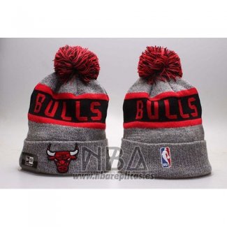 Gorro Beanie Chicago Bulls Gris Rojo