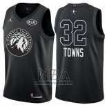 Camiseta All Star 2018 Minnesota Timberwolves Karl-anthony Towns NO 32 Negro