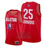 Camiseta All Star 2020 Philadelphia 76ers Ben Simmons NO 25 Rojo