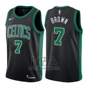 Camiseta Boston Celtics Jaylen Brown NO 7 Statement 2017-18 Negro