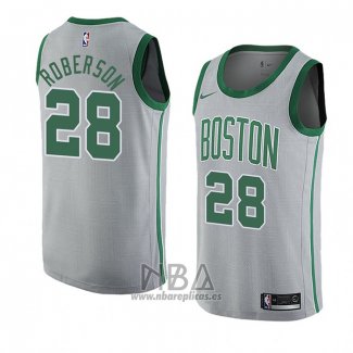 Camiseta Boston Celtics Jeff Roberson NO 28 Ciudad 2018-19 Gris