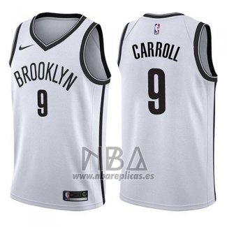 Camiseta Brooklyn Nets Demarre Carroll NO 9 Association 2017-18 Blanco