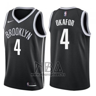 Camiseta Brooklyn Nets Jahlil Okafor NO 4 Icon 2017-18 Negro