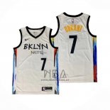 Camiseta Brooklyn Nets Kevin Durant NO 7 Ciudad 2020-21 Blanco