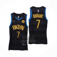 Camiseta Brooklyn Nets Kevin Durant NO 7 Fashion Royalty Negro