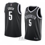 Camiseta Brooklyn Nets Mitch Creek NO 5 Icon 2018 Negro