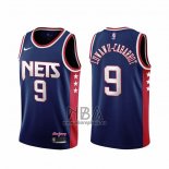 Camiseta Brooklyn Nets Timothe Luwawu-Cabarrot NO 9 Ciudad 2021-22 Azul