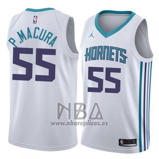 Camiseta Charlotte Hornets J. P.macura NO 55 Association 2018 Blanco