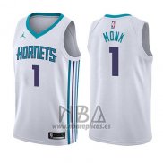 Camiseta Charlotte Hornets Malik Monk NO 1 Association 2017-18 Blanco