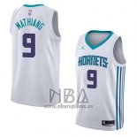 Camiseta Charlotte Hornets Mangok Mathiang NO 9 Association 2018 Blanco