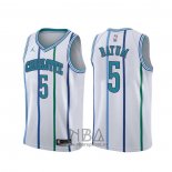 Camiseta Charlotte Hornets Nicolas Batum NO 5 Classic Blanco