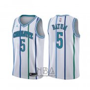 Camiseta Charlotte Hornets Nicolas Batum NO 5 Classic Blanco