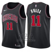 Camiseta Chicago Bulls David Nwaba NO 11 Statement 2017-18 Negro