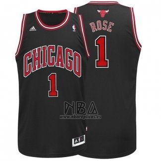 Camiseta Chicago Bulls Derrick Rose NO 1 Retro Negro