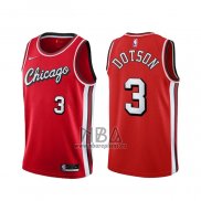 Camiseta Chicago Bulls Devon Dotson NO 3 Ciudad 2021-22 Rojo