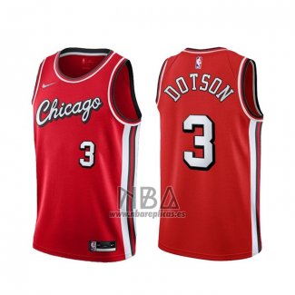 Camiseta Chicago Bulls Devon Dotson NO 3 Ciudad 2021-22 Rojo