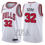 Camiseta Chicago Bulls Kris Dunn NO 32 Association 2017-18 Blanco