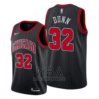 Camiseta Chicago Bulls Kris Dunn NO 32 Statement Edition Negro