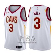 Camiseta Cleveland Cavaliers George Hill NO 3 Association 2017-18 Blanco