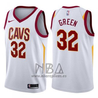 Camiseta Cleveland Cavaliers Jeff Green NO 32 Swingman Association 2017-18 Blanco