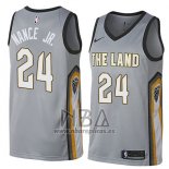 Camiseta Cleveland Cavaliers Larry Nance Jr. NO 24 Ciudad 2018 Gris