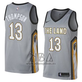 Camiseta Cleveland Cavaliers Tristan Thompson NO 13 Ciudad 2018 Gris