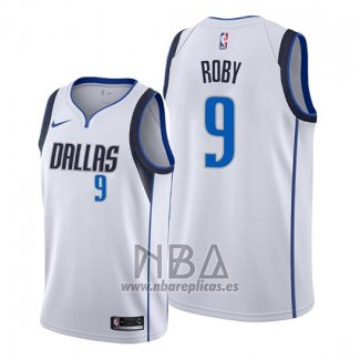 Camiseta Dallas Mavericks Isaiah Roby NO 9 Association Blanco