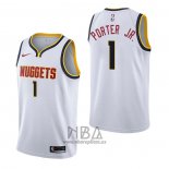 Camiseta Denver Nuggets Michael Porter Jr. NO 1 Association Blanco