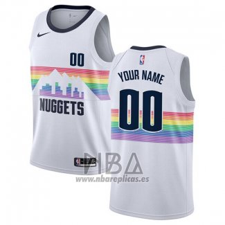 Camiseta Denver Nuggets Personalizada Ciudad Edition Blanco