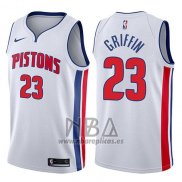 Camiseta Detroit Pistons Blake Griffin NO 23 Association 2017-18 Blanco