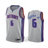 Camiseta Detroit Pistons Bruce Marron Jr. NO 6 Statement 2020-21 Gris